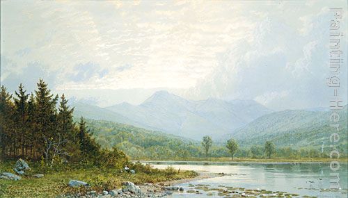 Sunset on Mount Chocorua, New Hampshire painting - William Trost Richards Sunset on Mount Chocorua, New Hampshire art painting